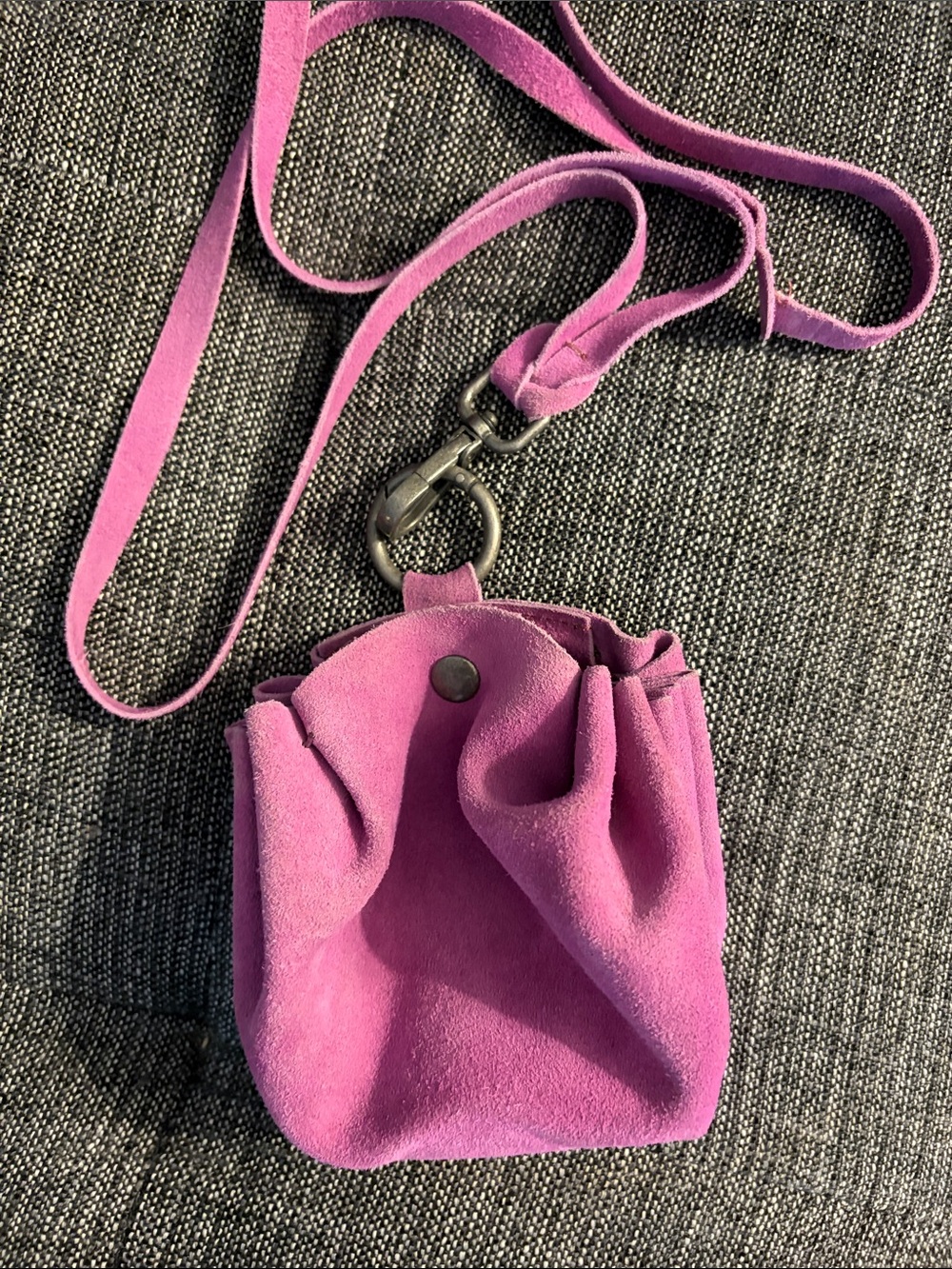 Free people celeste suede mini pouch in pink
